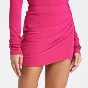GAUGE81 hot pink gathered mini skirt